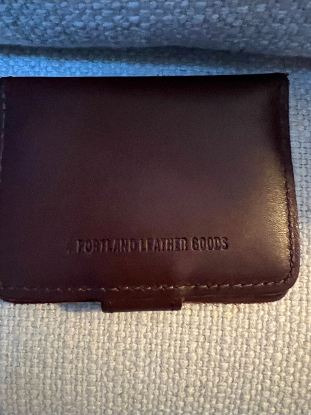 Portland Leather Woman’s Card, Coin & Cash Holder Wallet - Color: Cognac